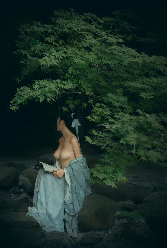 唯美大气自然风景背景下的风骚私房御姐诱惑